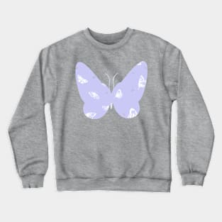 Purple Butterfly Pattern Crewneck Sweatshirt